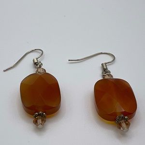 Carnelian Agate Dangling Earrings